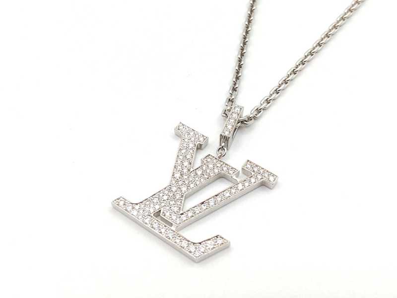 ルイヴィトン買取 750WG パンダンティフ LV ネックレス XL Q93821